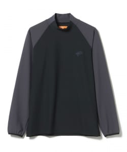 ORANGE LABEL / 異素材 ラグラン モックネックシャツ