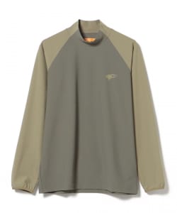 ORANGE LABEL / 異素材 ラグラン モックネックシャツ