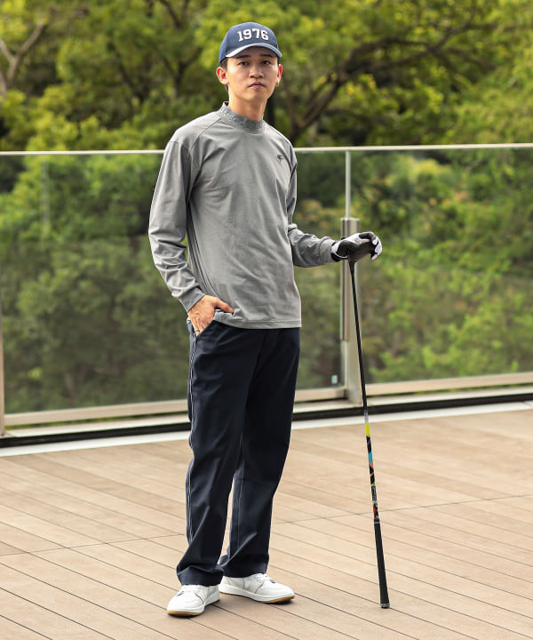 ORANGE LABEL / エンボスロゴ モックネックシャツ（吸水速乾・UVカット）. Model：H178 Size：L