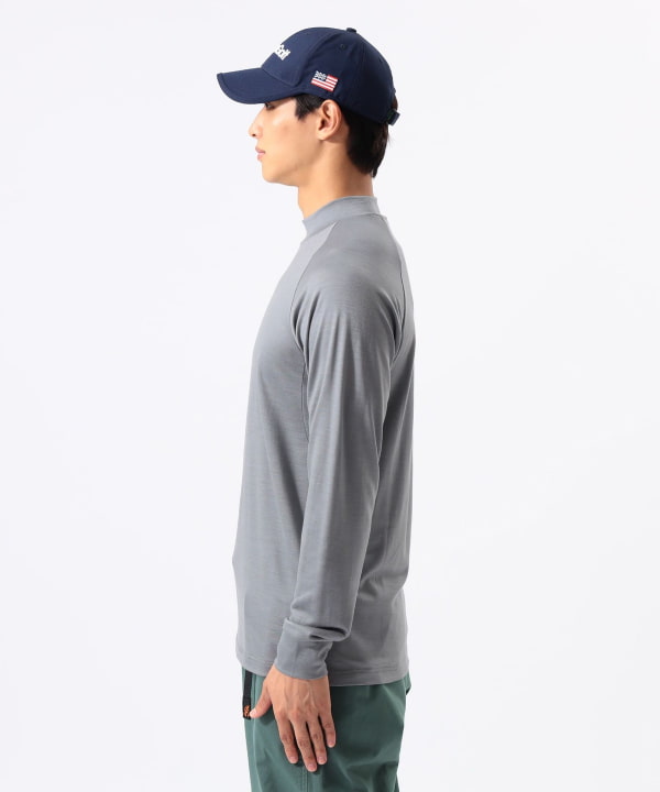 【別注】Marmot /  メリノウール ロングスリーブ モックネックシャツ Model : H:185 B:93 W:72 H:92  Size：L