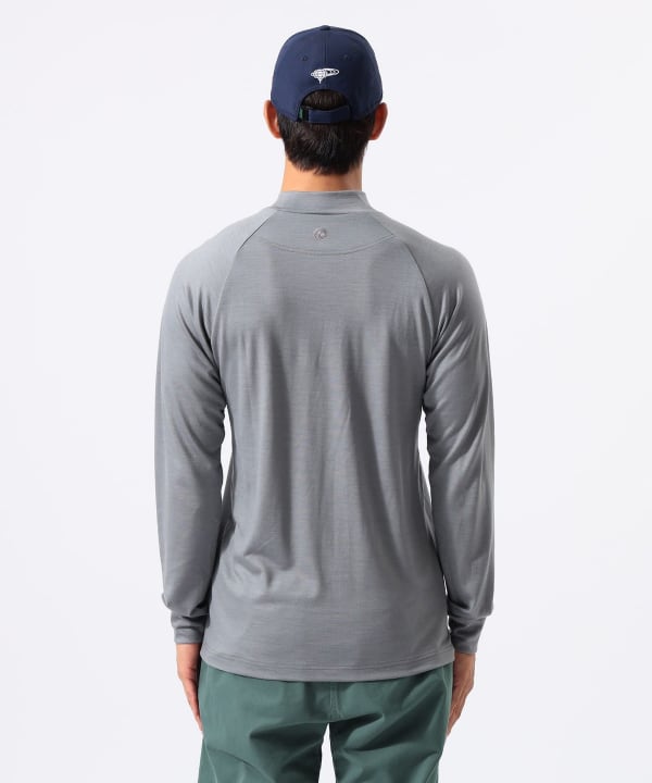 【別注】Marmot /  メリノウール ロングスリーブ モックネックシャツ Model : H:185 B:93 W:72 H:92  Size：L