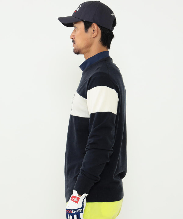 BEAMS GOLF（ビームス ゴルフ）〈MEN〉BEAMS GOLF ORANGE LABEL / ラインロゴ 14ゲージニット（トップス ニット ・セーター）通販｜BEAMS