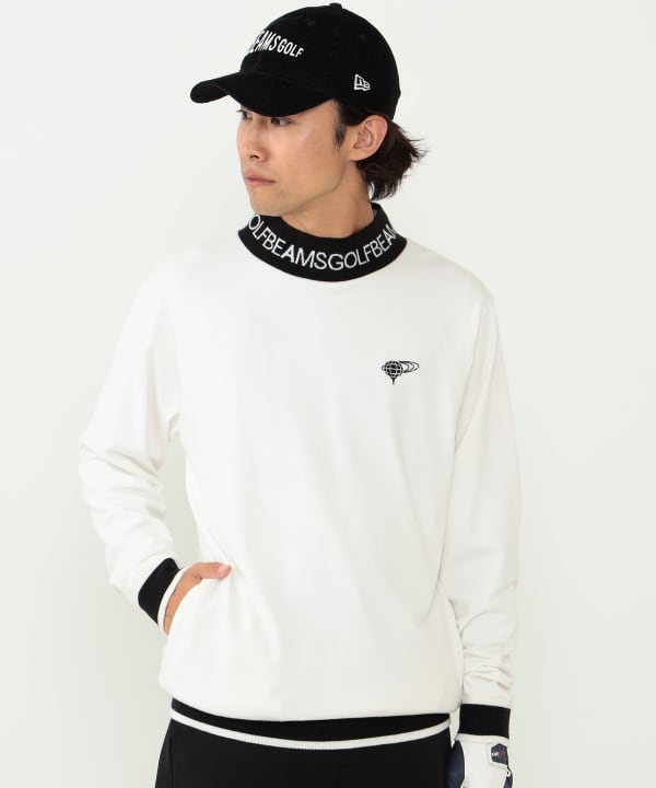 BEAMS GOLF（ビームス ゴルフ）〈MEN〉 ORANGE LABEL / 襟ロゴ モックネック 裏付きニット（トップス ニット・セーター）通販｜ BEAMS