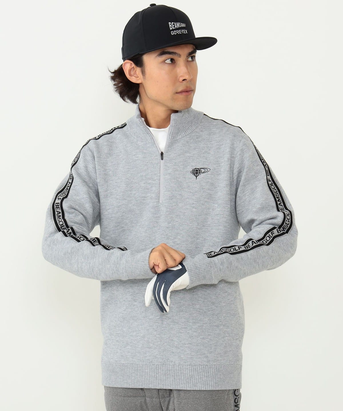 BEAMS GOLF ORANGE LABEL ハーフジップ ニット ワンピース-