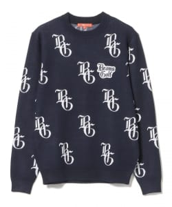 〈MEN〉ORANGE LABEL / NYロゴ 総柄 ニット