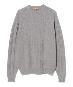 〈MEN〉ORANGE LABEL / 地球ロゴ ジャカードニット