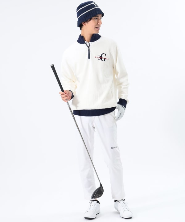 BEAMS GOLF（ビームス ゴルフ）【1/10新規値下げ】ORANGE LABEL / エアシャット 裏付き ハーフジップ プルオーバーニット（トップス  ニット・セーター）通販｜BEAMS