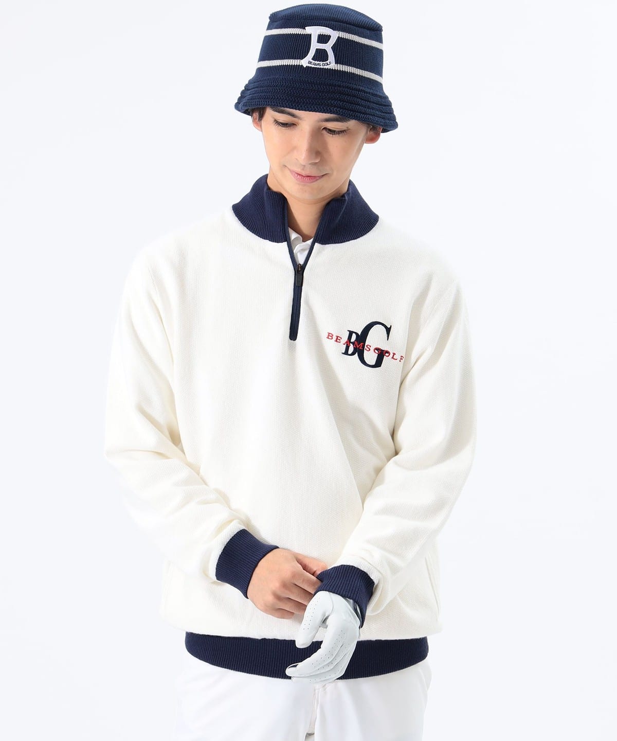 BEAMS GOLF（ビームス ゴルフ）【1/10新規値下げ】ORANGE LABEL / エアシャット 裏付き ハーフジップ プルオーバーニット（トップス  ニット・セーター）通販｜BEAMS