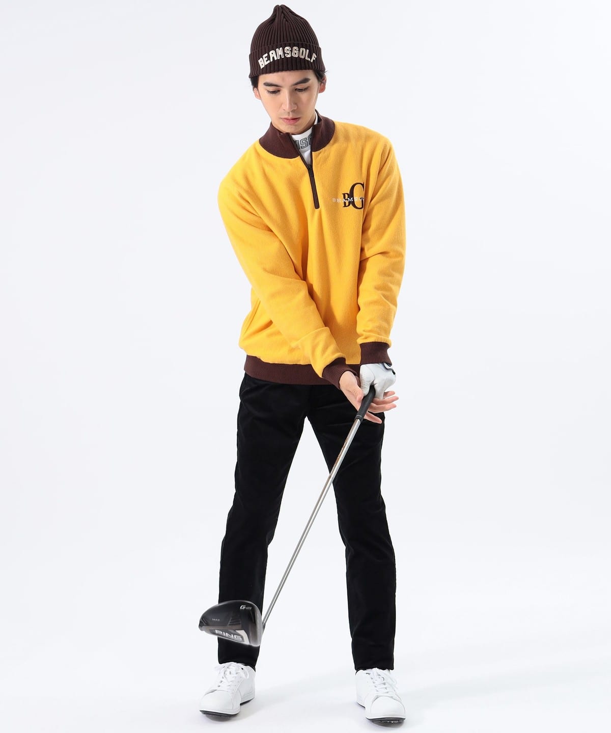 BEAMS GOLF（ビームス ゴルフ）【1/10新規値下げ】ORANGE LABEL / エアシャット 裏付き ハーフジップ プルオーバーニット（トップス  ニット・セーター）通販｜BEAMS