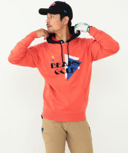 ▲BEAMS GOLF ORANGE LABEL / メンフィス ロゴ ニット パーカ