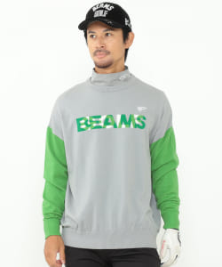 BEAMS GOLF ORANGE LABEL / レイヤーロゴ クルーネック セーター