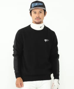 BEAMS GOLF ORANGE LABEL / 中綿 切替え プルオーバー ニット