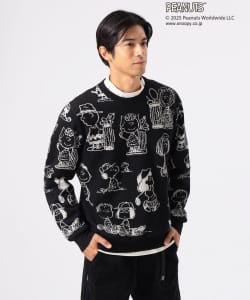 〈MEN〉THE PEANUTS GANG ジャカード ニット
