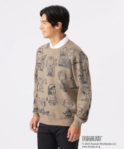 〈MEN〉THE PEANUTS GANG ジャカード ニット