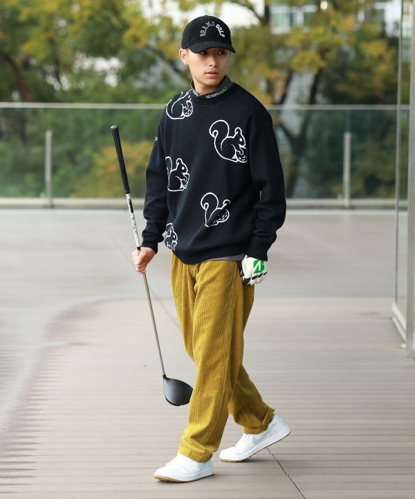 BEAMS GOLF（ビームス ゴルフ）ORANGE LABEL / リス総柄 プルオーバー