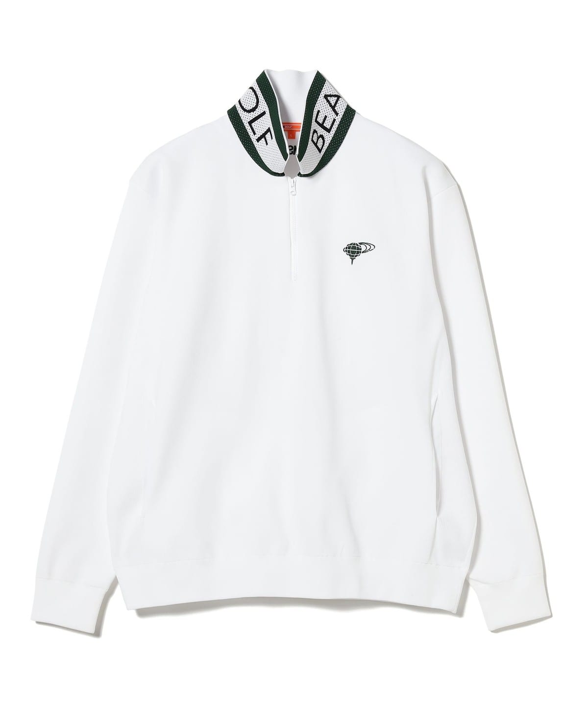 ORANGE LABEL / 襟裏ロゴ ハーフジップ ニット. トップス MEN WHITE M ORANGE LABEL / 襟裏ロゴ ハーフジップ ニット. トップス MEN WHITE M