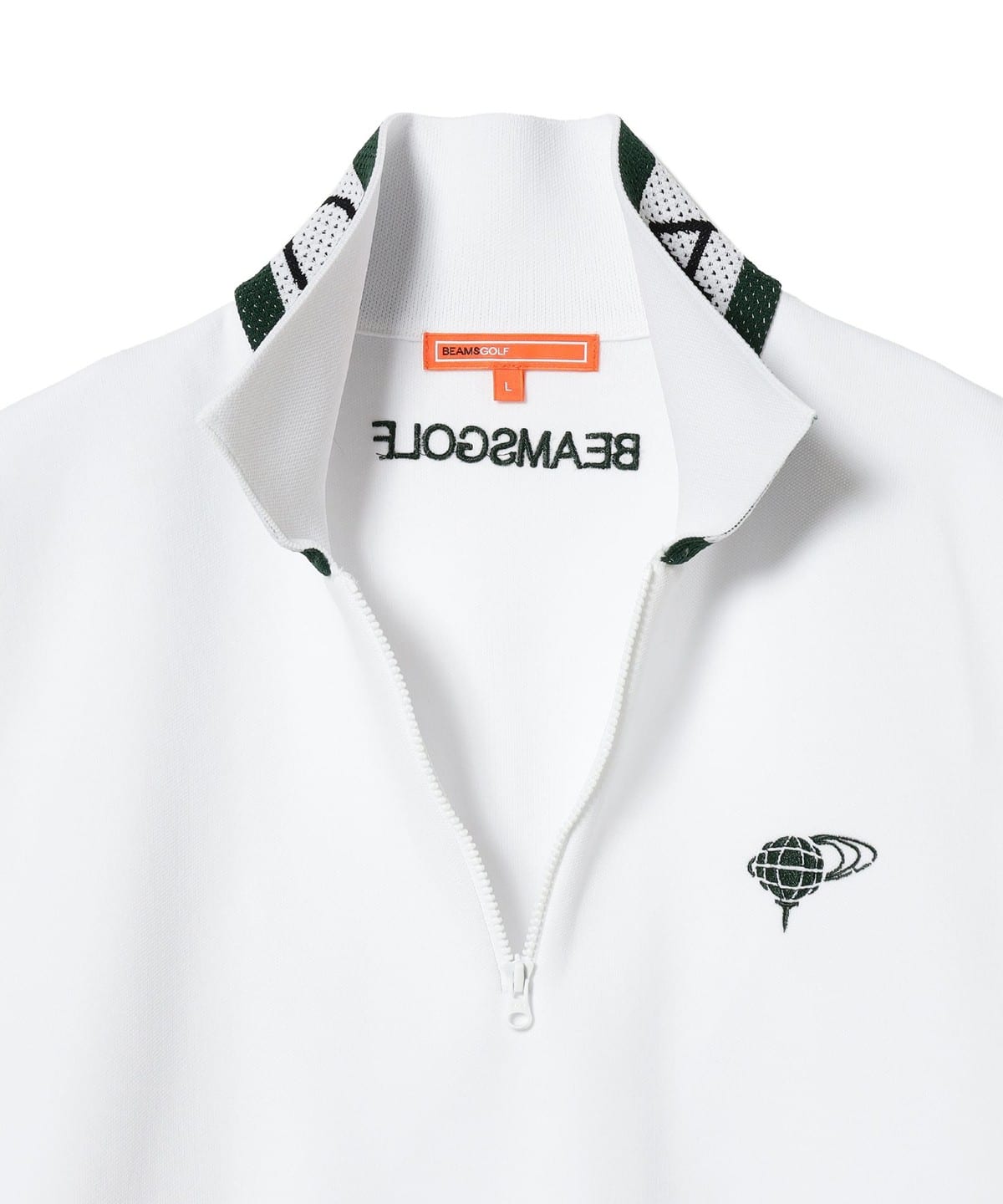 BEAMS GOLF（ビームス ゴルフ）ORANGE LABEL / 襟裏ロゴ ハーフジップ