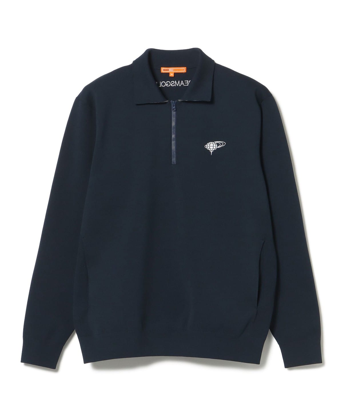 BEAMS GOLF（ビームス ゴルフ）ORANGE LABEL / 襟裏ロゴ ハーフジップ