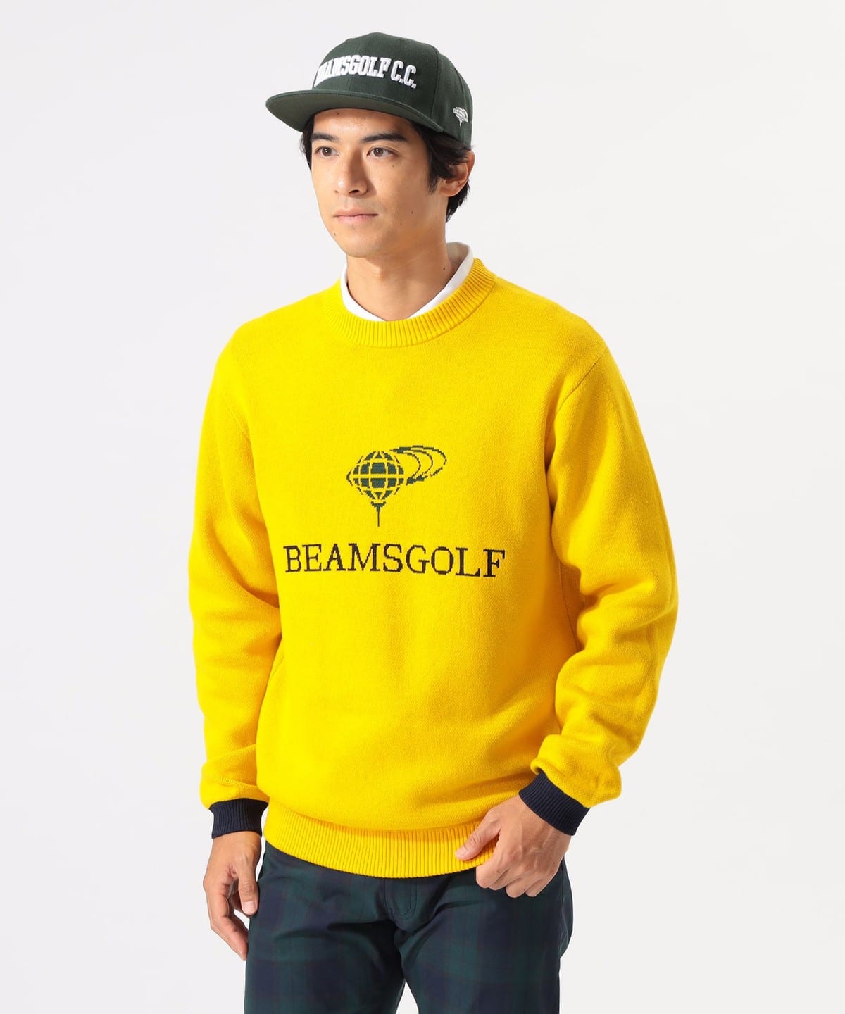 ORANGE LABEL / ジャカードロゴ バイカラーニット. トップス MEN YELLOW S ORANGE LABEL / ジャカードロゴ バイカラーニット. トップス MEN YELLOW S
