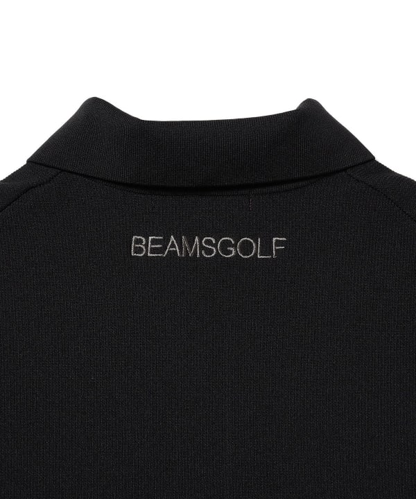 BEAMS GOLF ビームスゴルフ コットンニット 長袖 ロゴ ワッペン 刺繍 BEAMS GOLF（ビームス ゴルフ）PURPLE LABEL / ハーフジップ