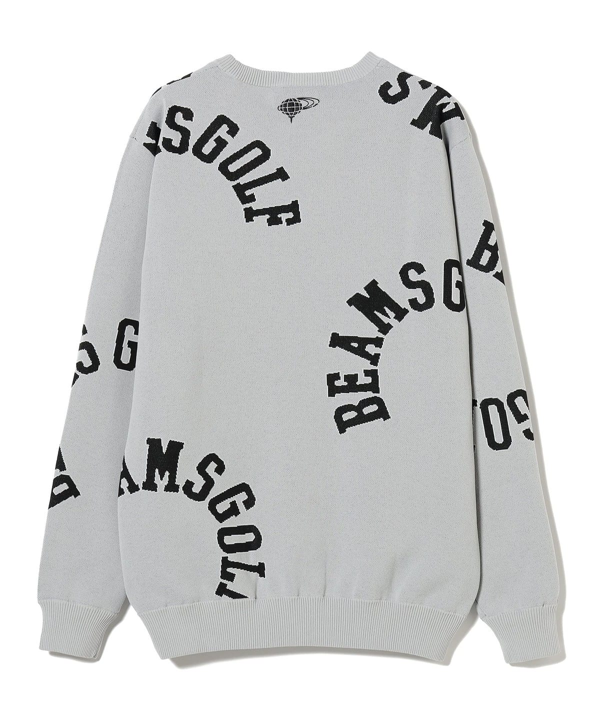 週末限定セール BEAMS GOLF ロゴセーター ビームスゴルフ ハイネックセーター 黒×ライトグリーン ロゴ