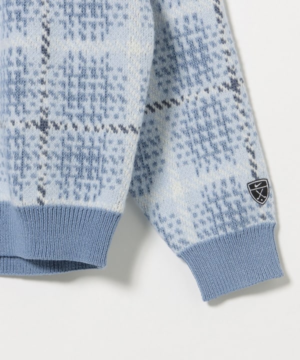 NIKE / タータンチェックプリント ゴルフ カーディガン