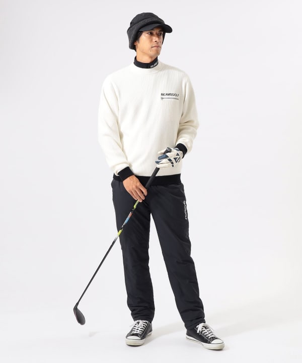 ビームスゴルフ　裏地付き ラメリブ ニット ブルゾン ビームスゴルフ 裏地付き ラメリブ ニット ブルゾン