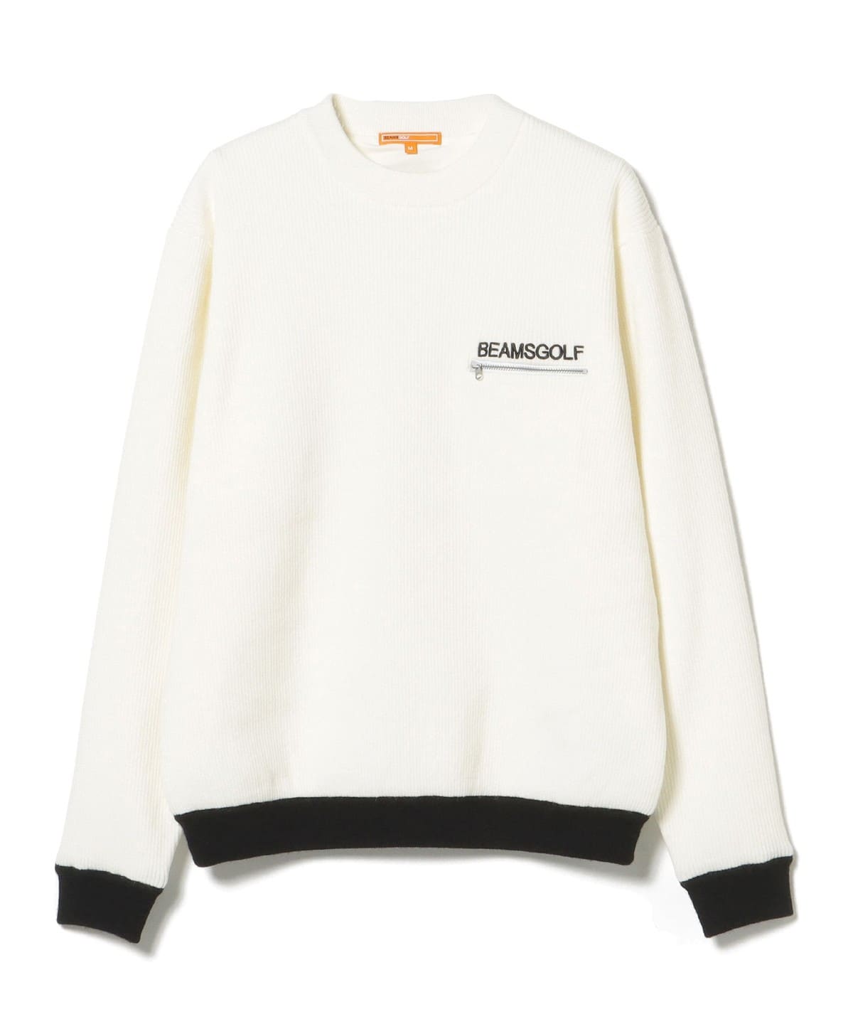 【ファウラ】BEAMS GOLF ZIPアップセーター アイボリー BEAMS GOLF（ビームス ゴルフ）ORANGE LABEL / ハーフジップ Vライン