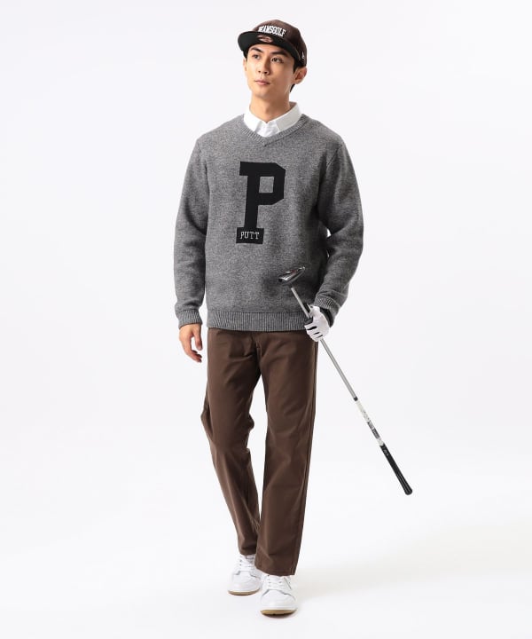 ORANGE LABEL / Pロゴ ニット プルオーバー Model：H183 B90 W71 H87 Size：L