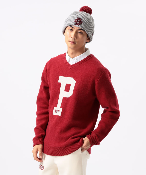 ORANGE LABEL / Pロゴ ニット プルオーバー Model：H183 B90 W71 H87 Size：L