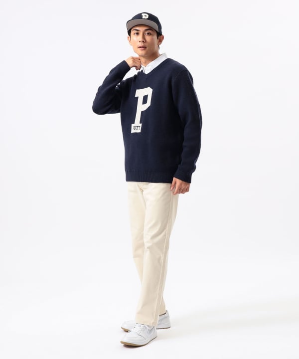 ORANGE LABEL / Pロゴ ニット プルオーバー Model：H183 B90 W71 H87 Size：L