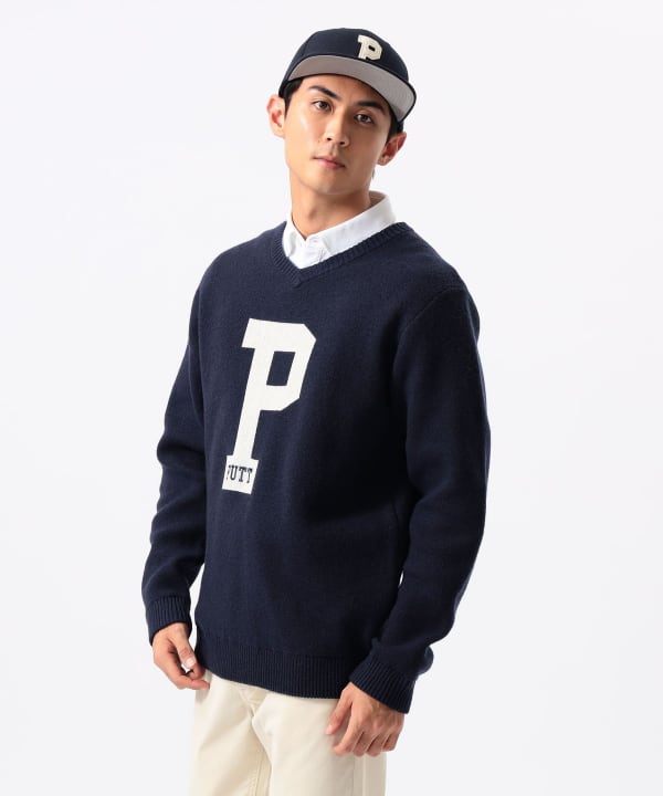 ORANGE LABEL / Pロゴ ニット プルオーバー Model：H183 B90 W71 H87 Size：L