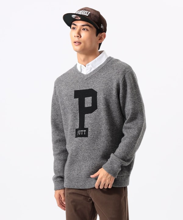ORANGE LABEL / Pロゴ ニット プルオーバー Model：H183 B90 W71 H87 Size：L