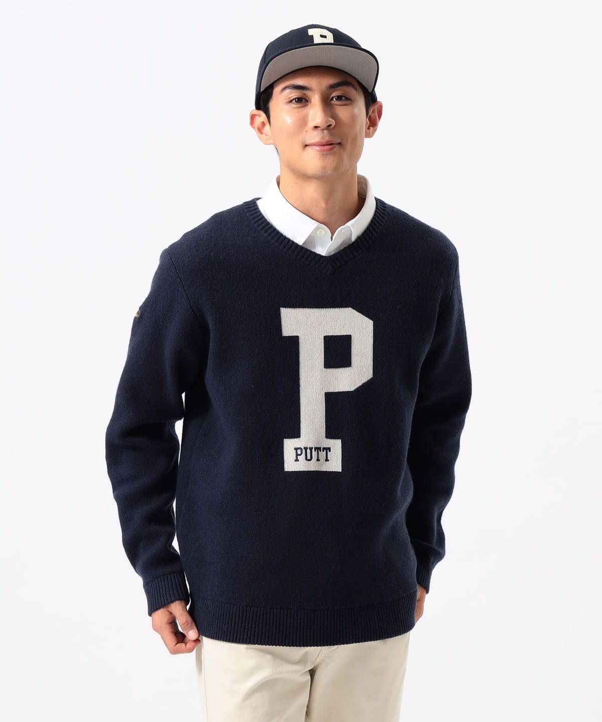 BEAMS GOLF（ビームス ゴルフ）ORANGE LABEL / Pロゴ ニット プル