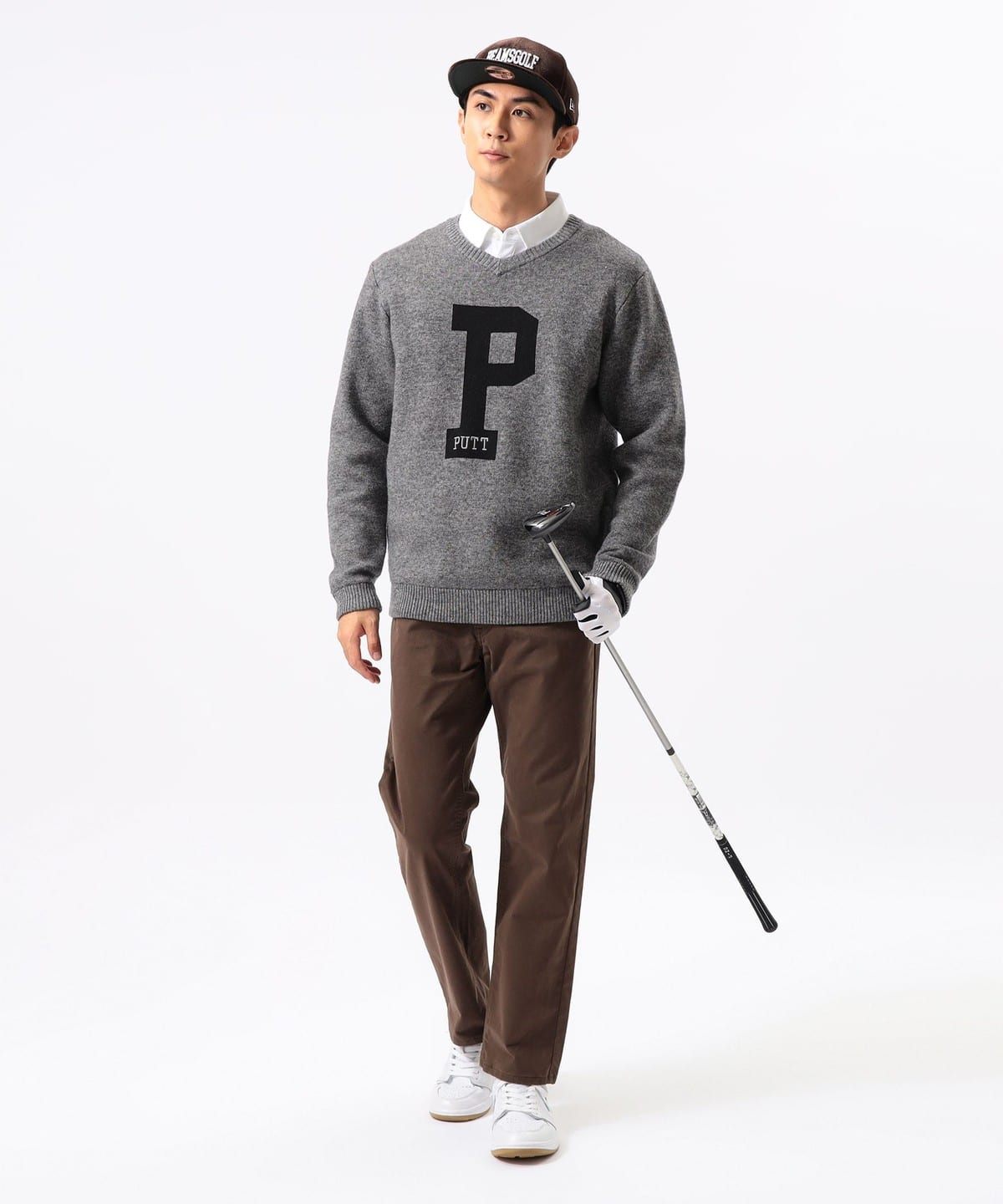 BEAMS GOLF（ビームス ゴルフ）ORANGE LABEL / Pロゴ ニット プル