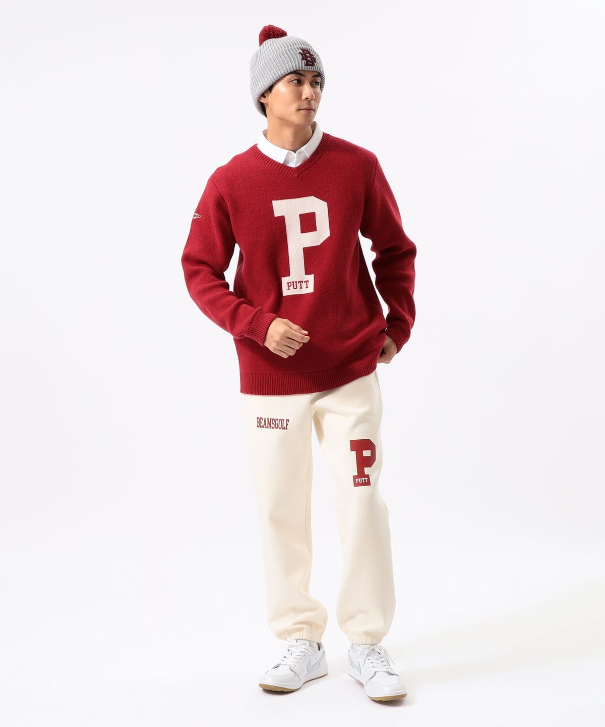 BEAMS GOLF（ビームス ゴルフ）ORANGE LABEL / Pロゴ ニット プル