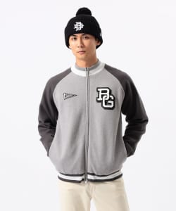 〈MEN〉ORANGE LABEL / エアシャット（R）スタジャン風 ニット ブルゾン（防風）