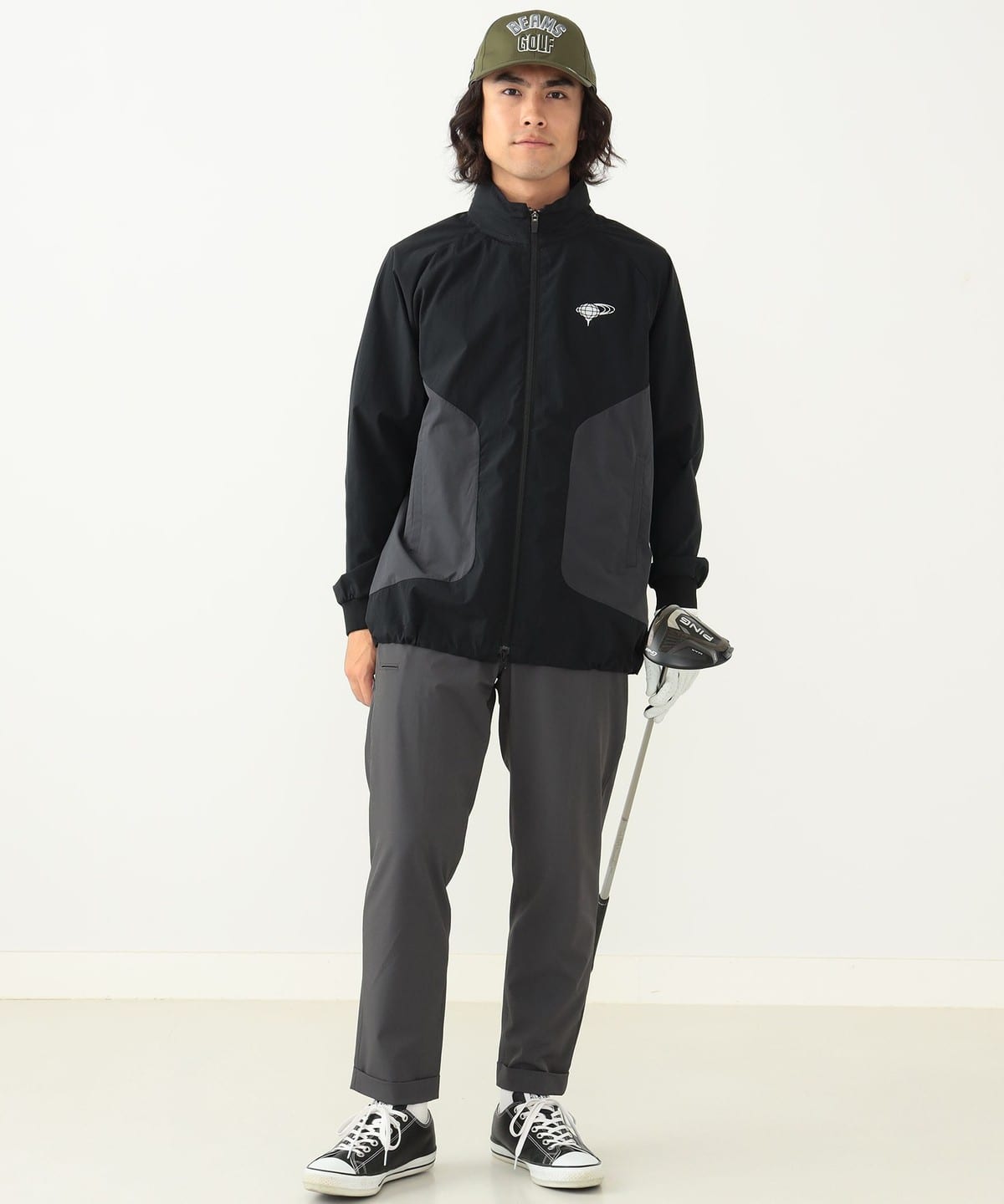 BEAMS GOLF（ビームス ゴルフ）〈MEN〉 ORANGE LABEL / フード付き スタンドカラー フルジップブルゾン（ブルゾン ブルゾン ）通販｜BEAMS