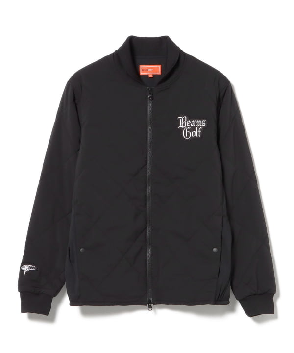 BEAMS GOLF BEAMS GOLF LABEL / Plaid Quilted Zip ORANGE Over