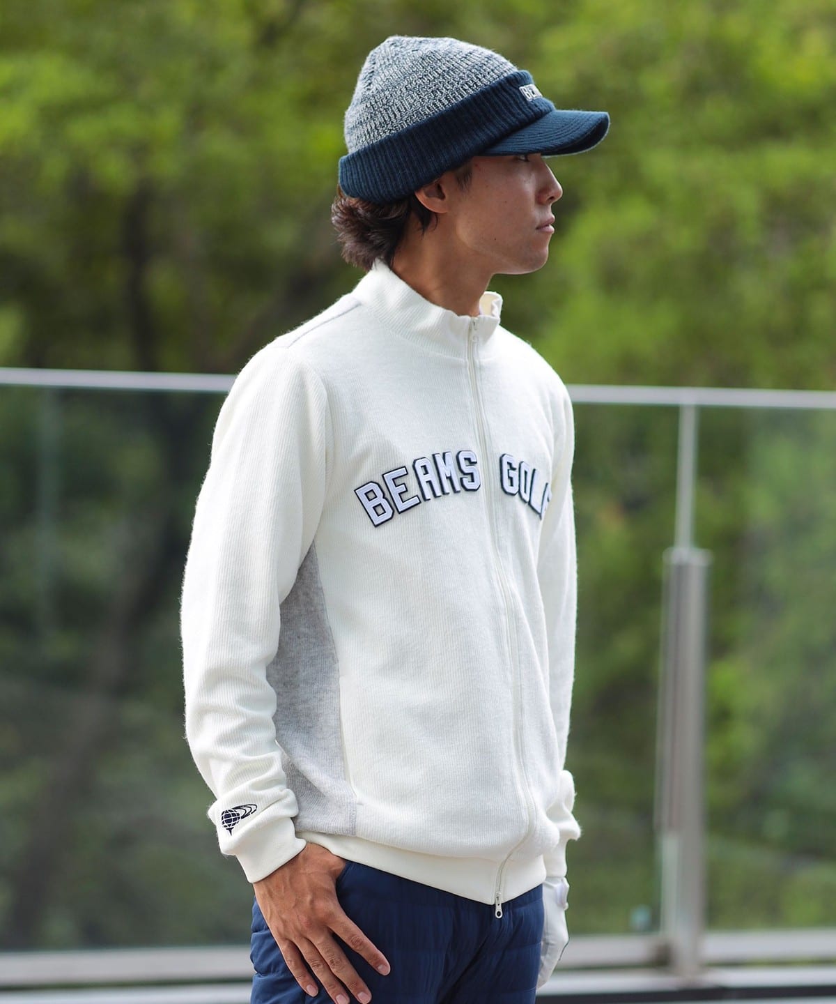 未使用　半額　ビームスゴルフ 防風仕様ニットブルゾン エアシャット裏地付 未使用 半額 ビームスゴルフ 防風仕様ニットブルゾン エアシャット裏地