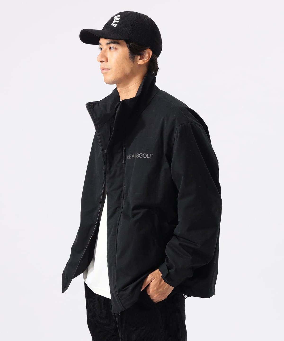 ビームスゴルフ ゴルフ スポーツジャケット 黒 Mブルゾン バックロゴ ジップ BEAMS GOLF(ビームス ゴルフ)ORANGE LABEL / オクタ(R)撥水