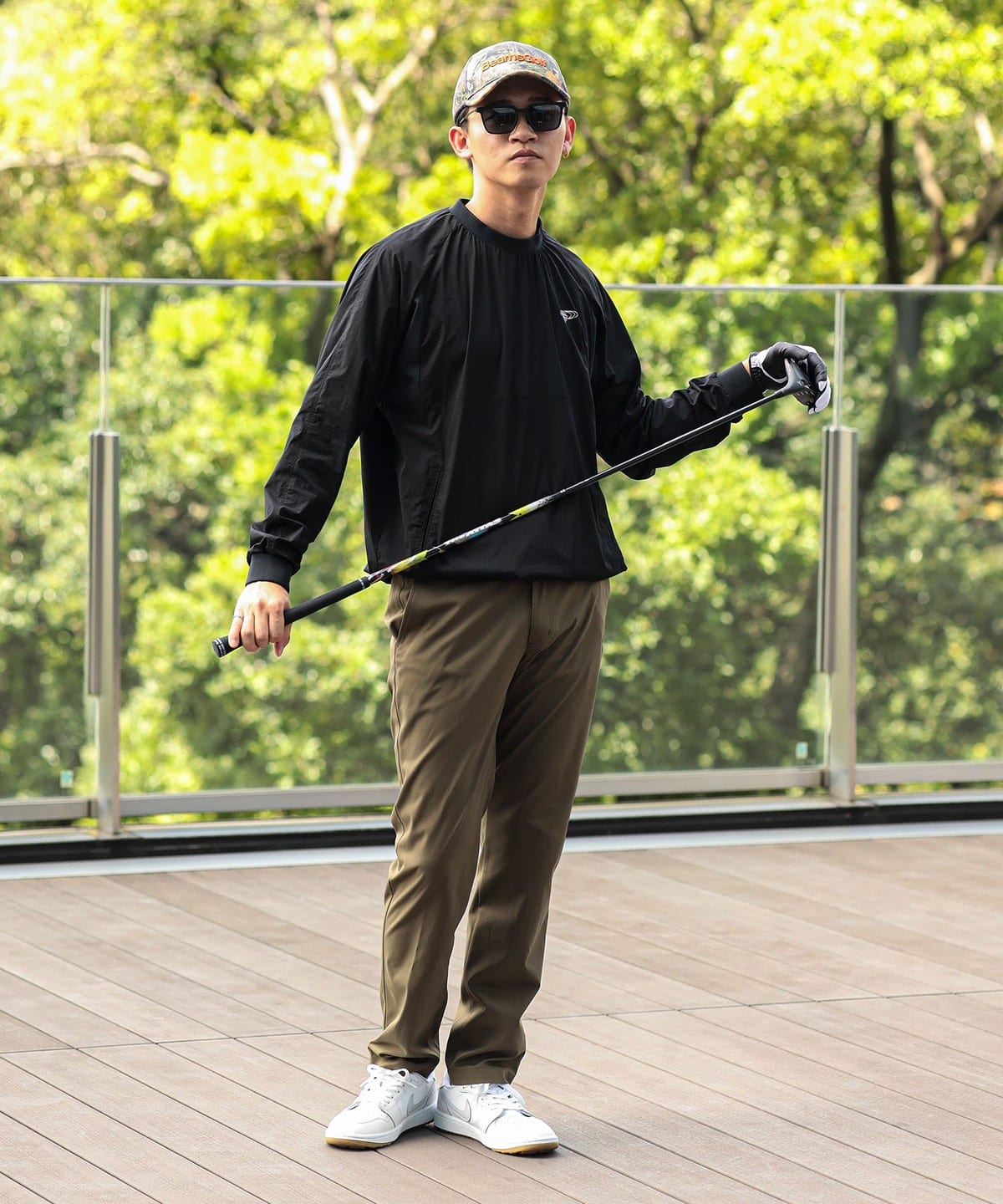 未使用級 BEAMS GOLF ビームス ゴルフ タテロゴ 撥水 ピステ M BEAMS GOLF（ビームス ゴルフ）ORANGE LABEL / メッシュ裏地付き