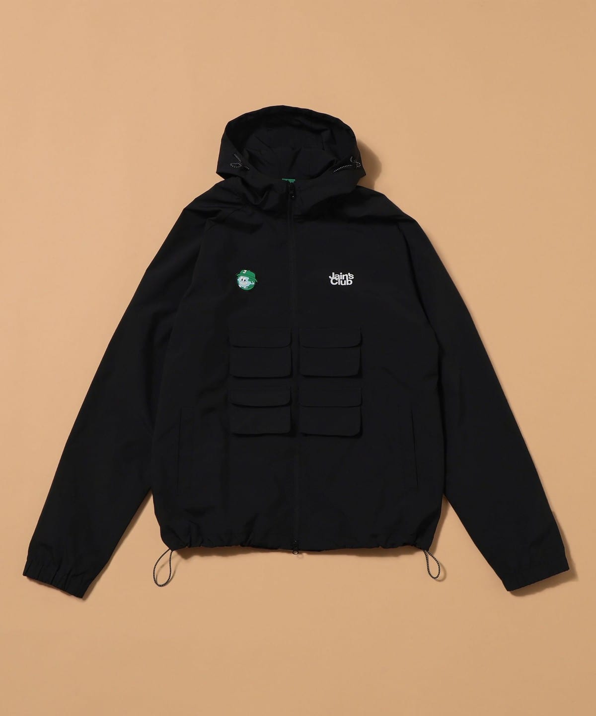 ビームス購入　ビームスゴルフ　パーカー　美品　黒の花柄 ビームス購入ビームスゴルフパーカー美品黒の花柄