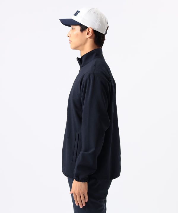 ORANGE LABEL / シアサッカー 撥水 ハーフジップ ブルゾン Model : H:185 B:93 W:72 H:92  Size：L