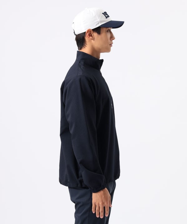 ORANGE LABEL / シアサッカー 撥水 ハーフジップ ブルゾン Model : H:185 B:93 W:72 H:92  Size：L