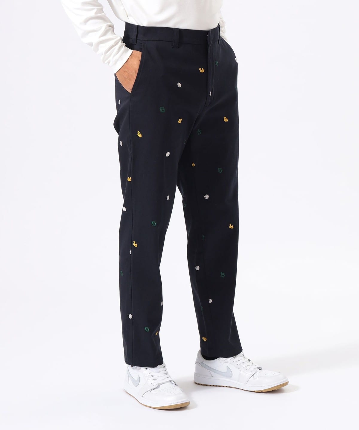 〈MEN〉ORANGE LABEL / エンブロイダリー刺繍 ロゴ総柄 パンツ パンツ MEN NAVY L 〈MEN〉ORANGE LABEL / エンブロイダリー刺繍 ロゴ総柄 パンツ パンツ MEN NAVY L