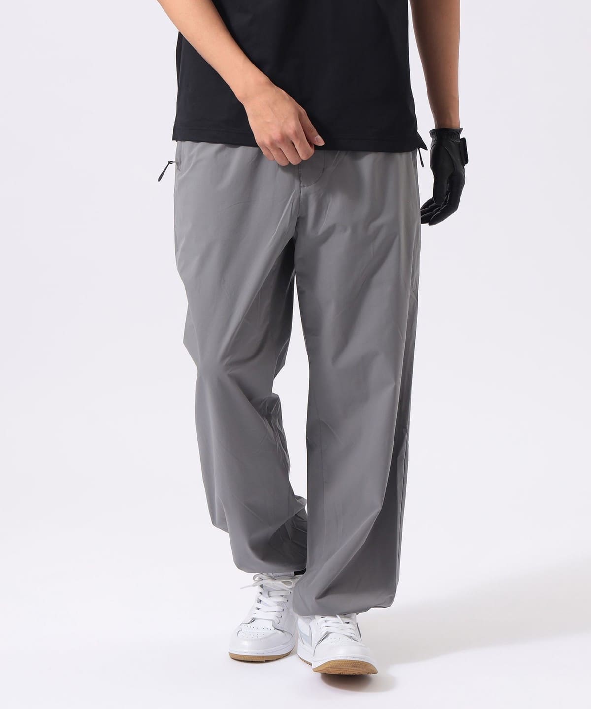 BEAMS GOLF モデル ストレッチパンツ グレー M BEAMS GOLF ビームスゴルフ ナイロン ストレッチパンツ チェック柄