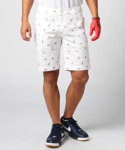 BEAMS GOLF ORANGE LABEL / フラッグ プリント ショートパンツ