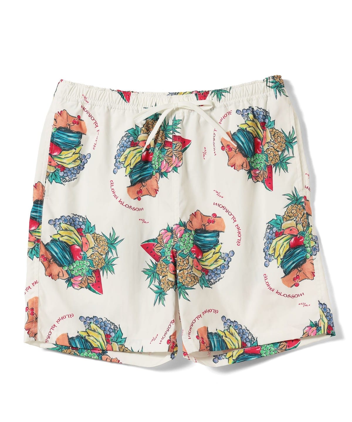 【別注】Aloha Blossom / FRUIT ビーチショーツ パンツ MEN WHITE L 【別注】Aloha Blossom / FRUIT ビーチショーツ パンツ MEN WHITE L