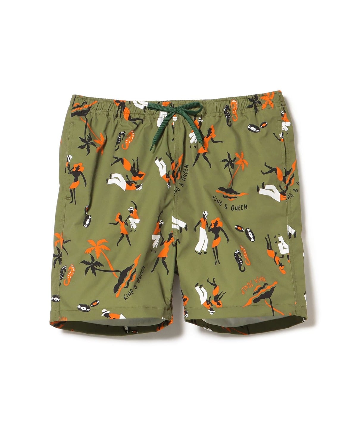 ALOHABLOSSOM KING&QUEEN BEACH SHORTS ② KING&QUEEN BEACH SHORTS KHAKI – Alohablossom